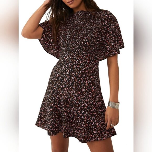Free people Tie-Back Florence Mini Fit- ;-Flare Dress - Picture 2 of 3